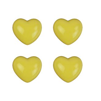 Srdce žluté 4 ks X1693-02