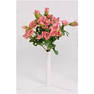 kytice z mini planých růží, 29 cm, růžová